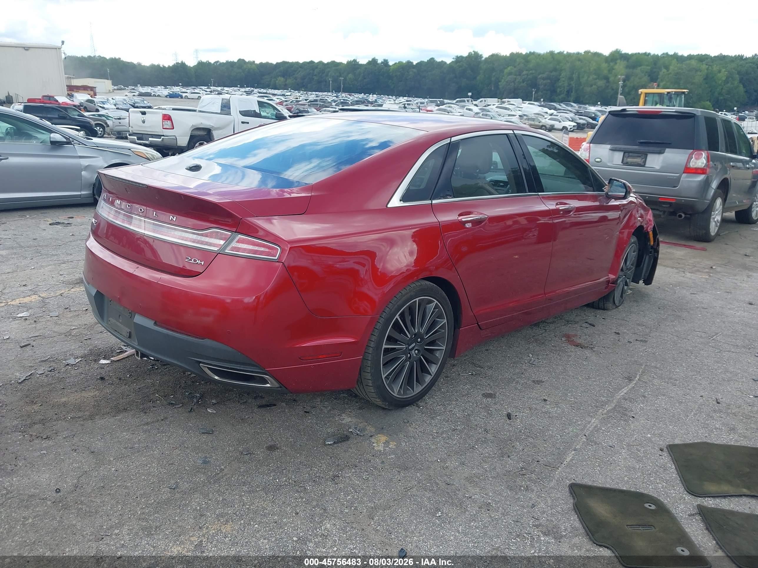 2016 Lincoln Mkz Hybrid   Красный vin: 3LN6L2LU5GR615225