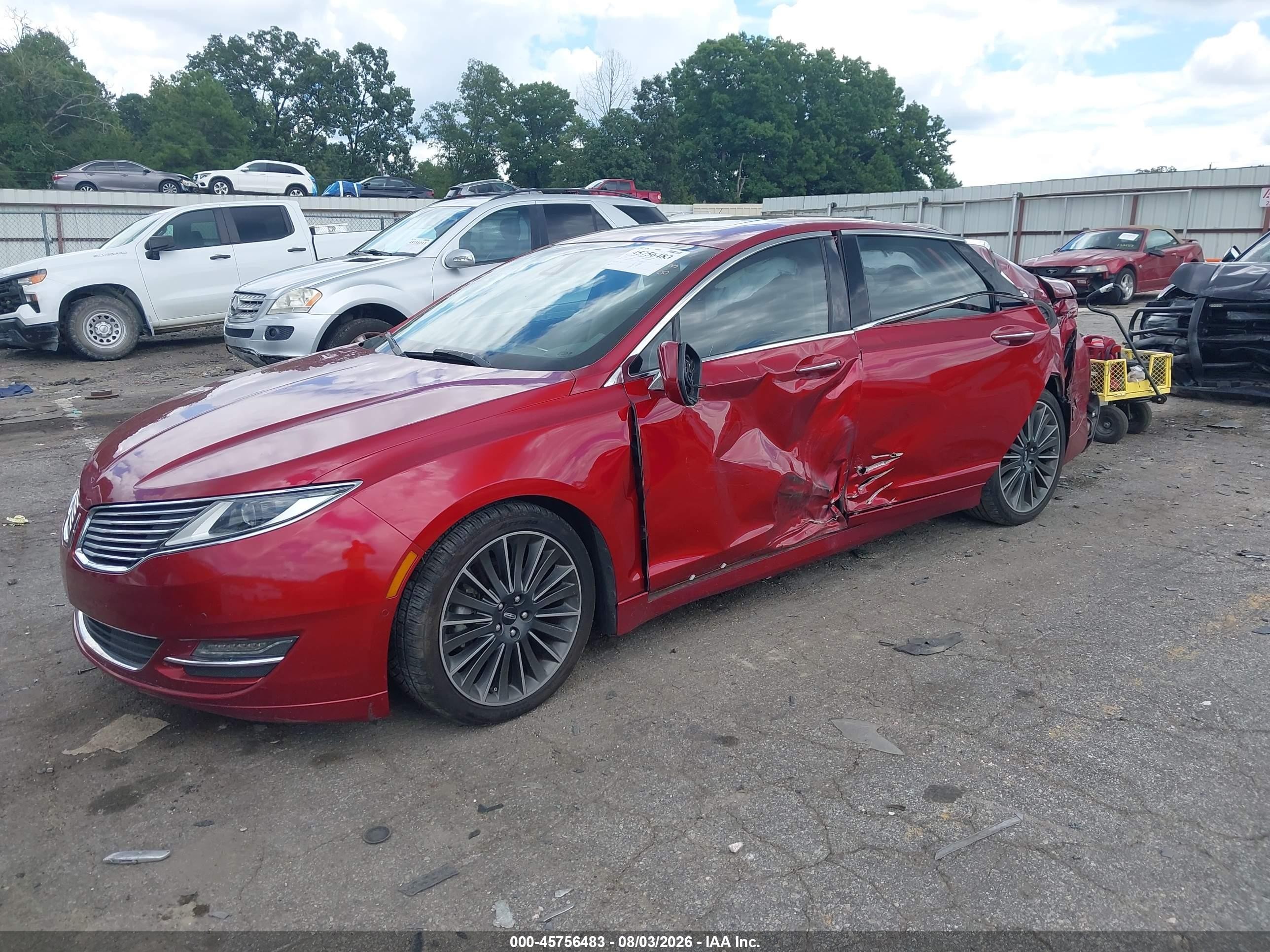 2016 Lincoln Mkz Hybrid   Красный vin: 3LN6L2LU5GR615225