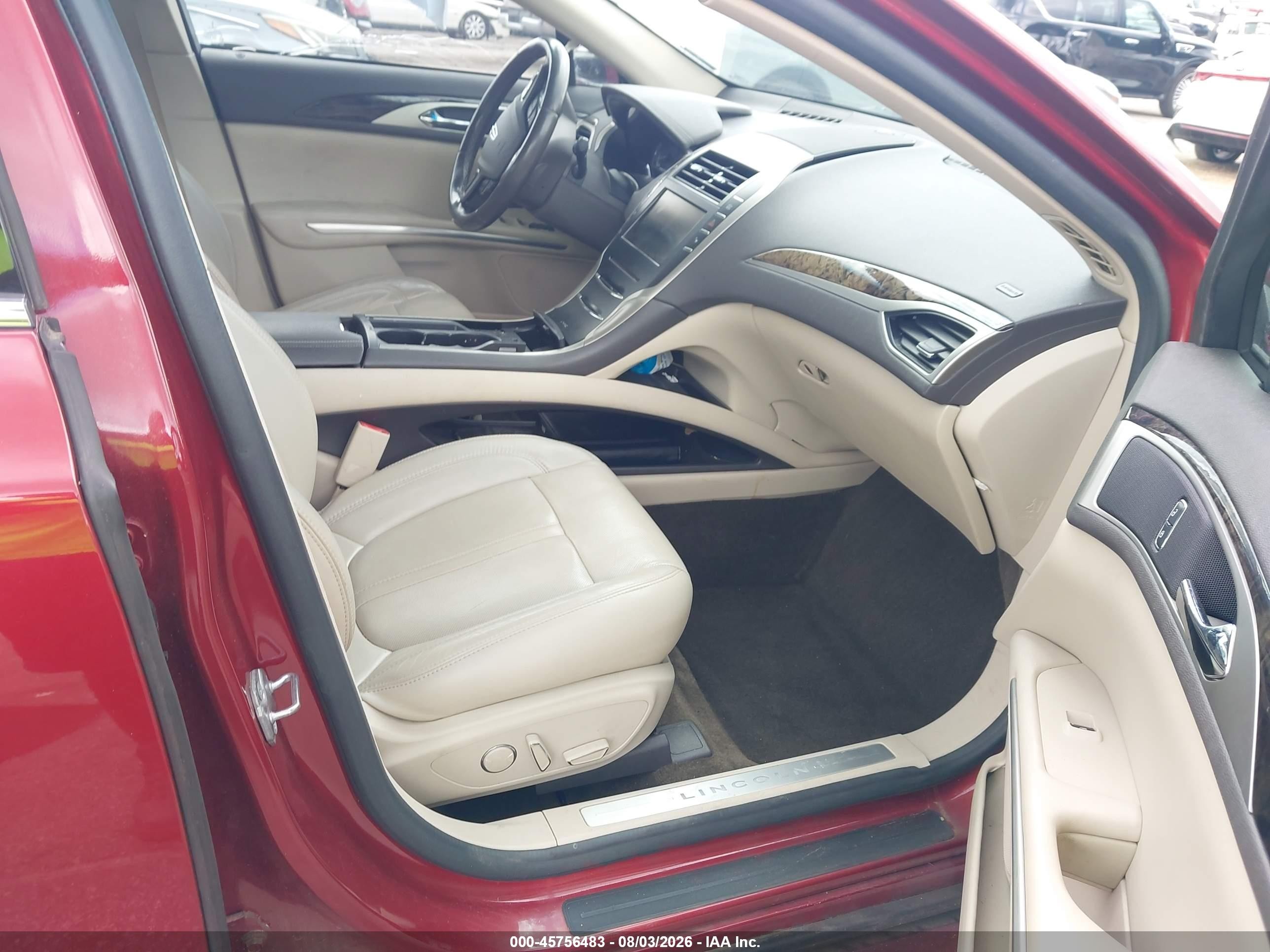 2016 Lincoln Mkz Hybrid   Красный vin: 3LN6L2LU5GR615225