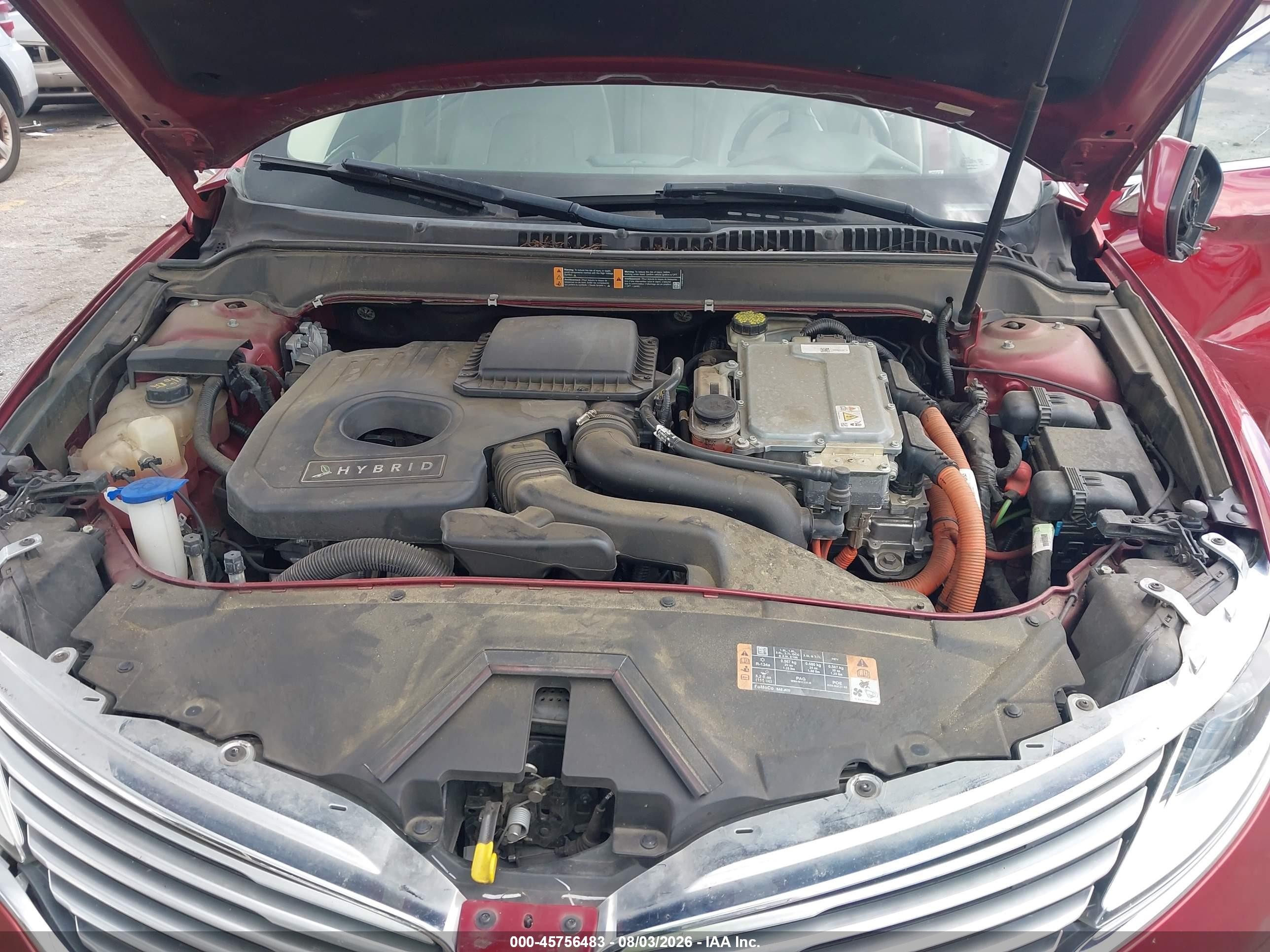 2016 Lincoln Mkz Hybrid   Красный vin: 3LN6L2LU5GR615225