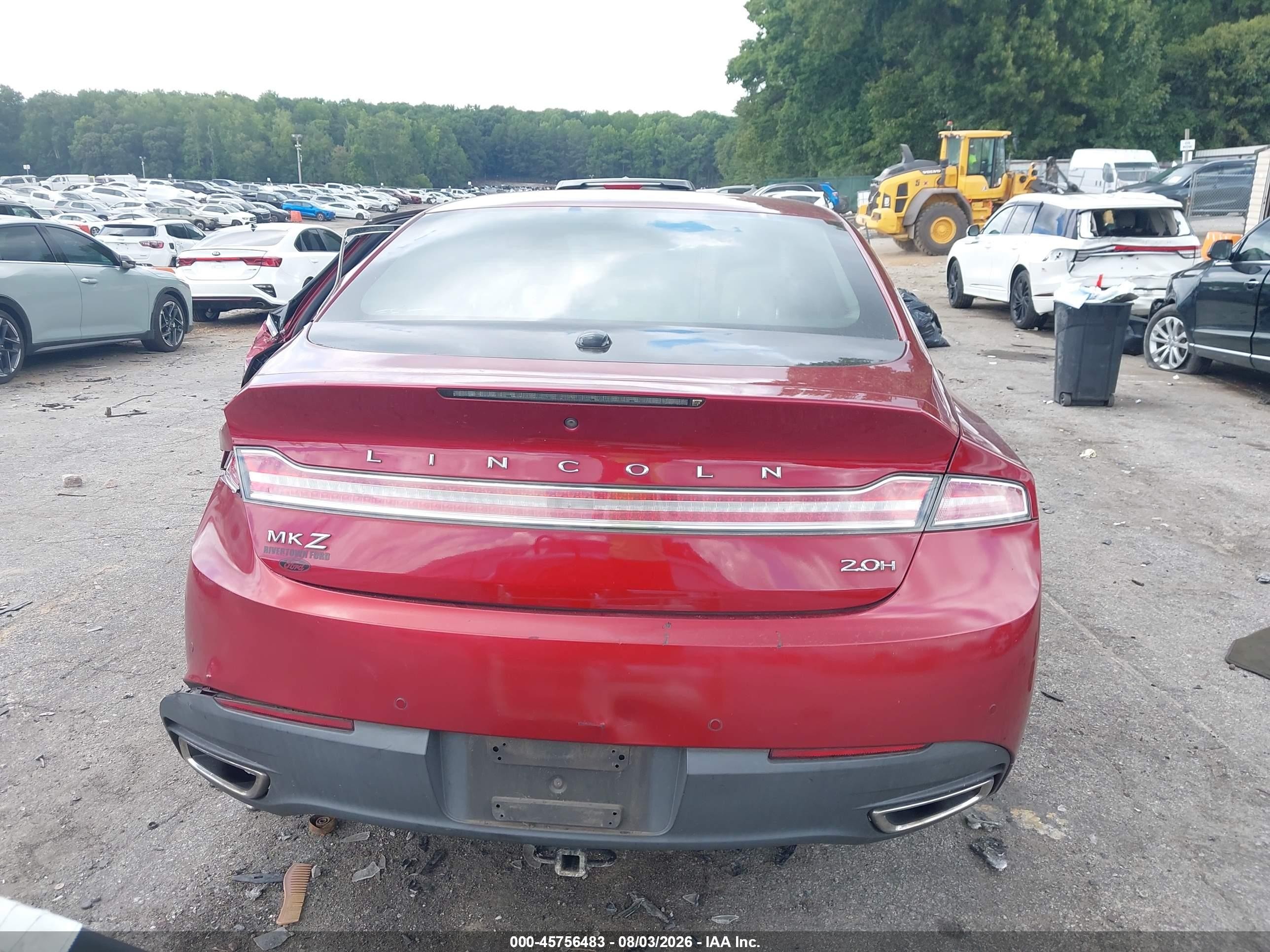 2016 Lincoln Mkz Hybrid   Красный vin: 3LN6L2LU5GR615225