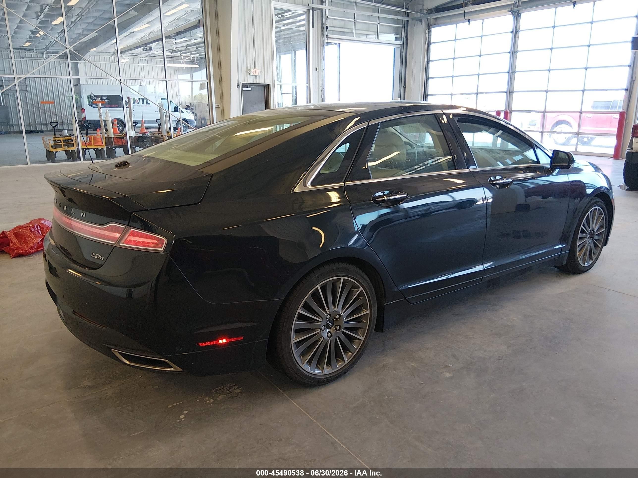 2014 Lincoln Mkz Hybrid   Black vin: 3LN6L2LU6ER800039