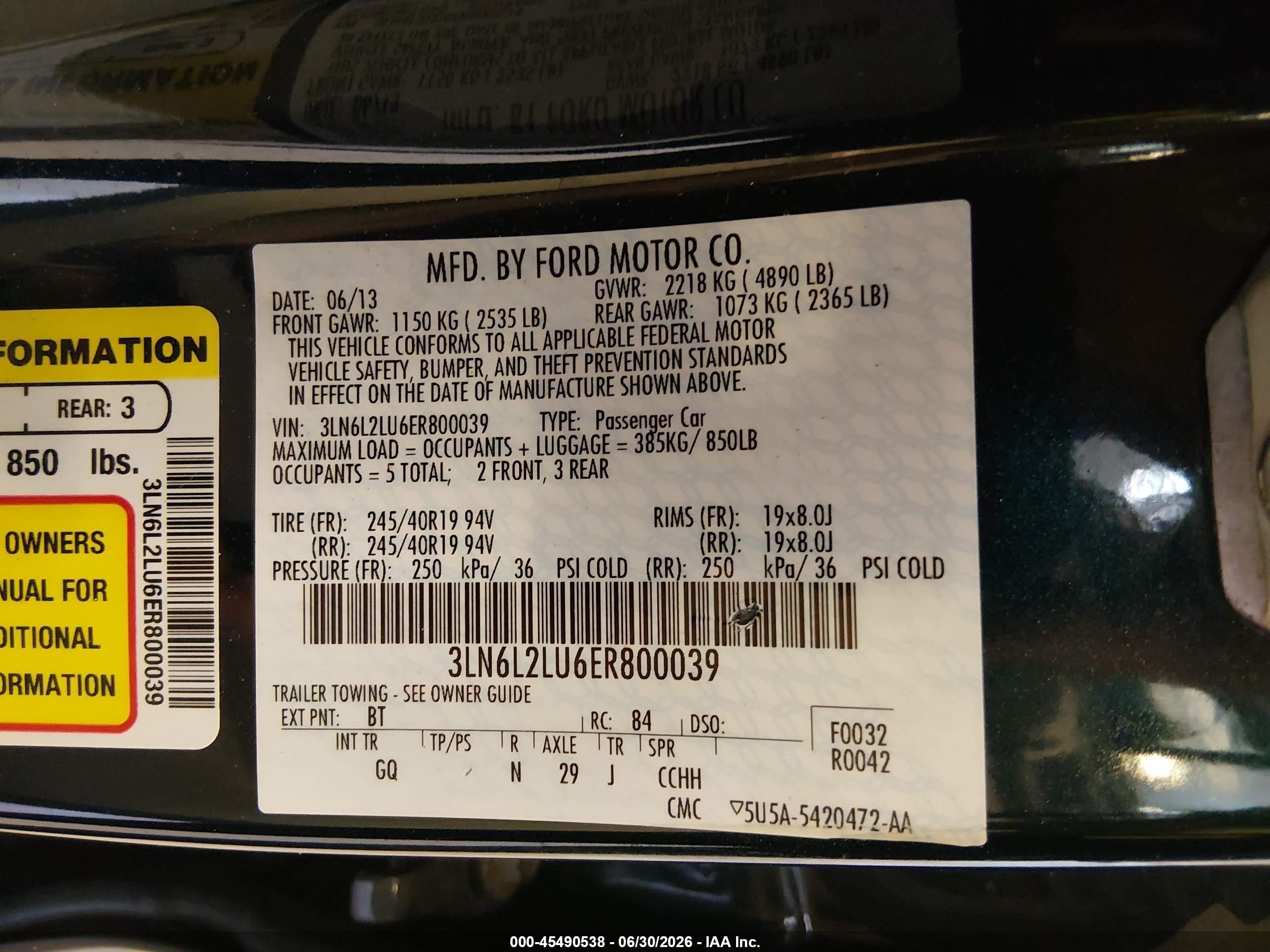 2014 Lincoln Mkz Hybrid   Black vin: 3LN6L2LU6ER800039