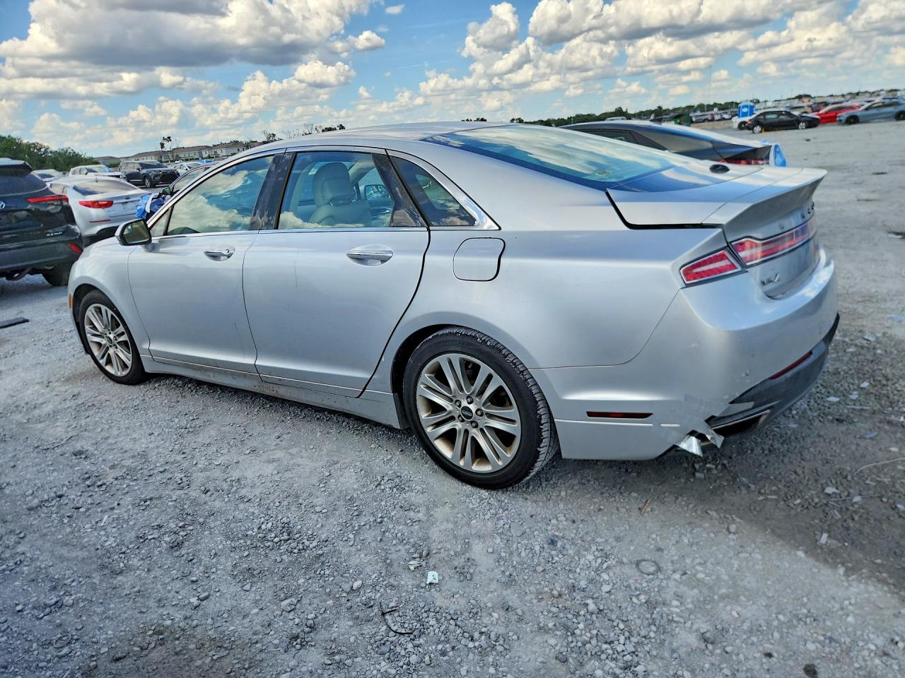2014 Lincoln Mkz Hybrid Silver vin: 3LN6L2LU6ER803362