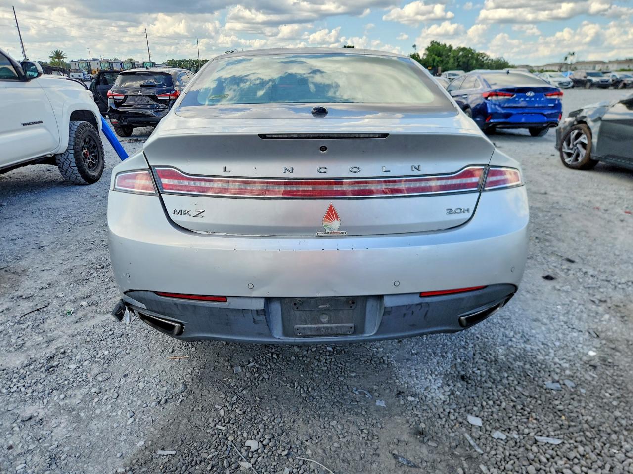 2014 Lincoln Mkz Hybrid Silver vin: 3LN6L2LU6ER803362