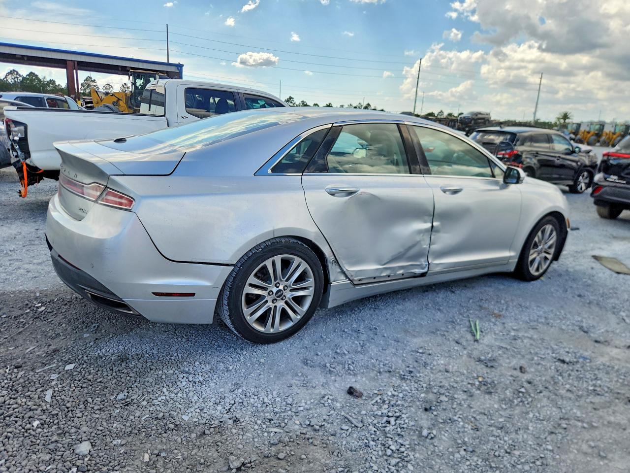 2014 Lincoln Mkz Hybrid Silver vin: 3LN6L2LU6ER803362
