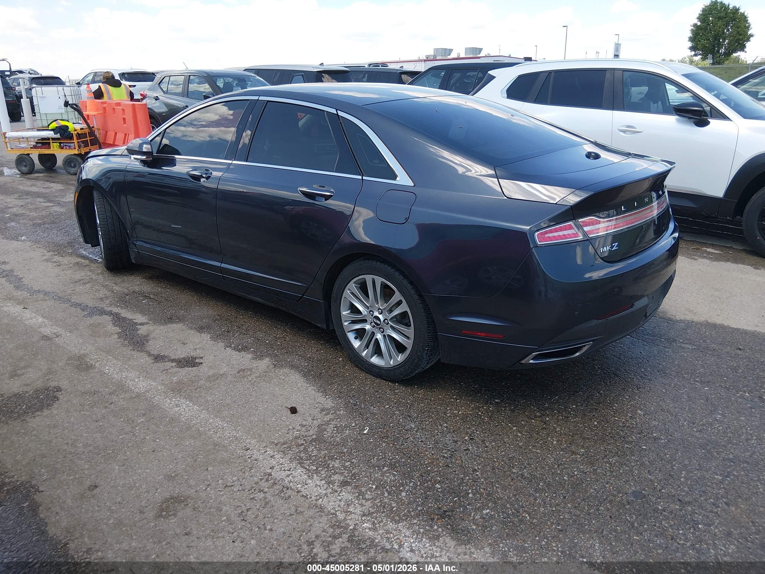 2014 Lincoln Mkz Hybrid   Blue vin: 3LN6L2LU6ER814085