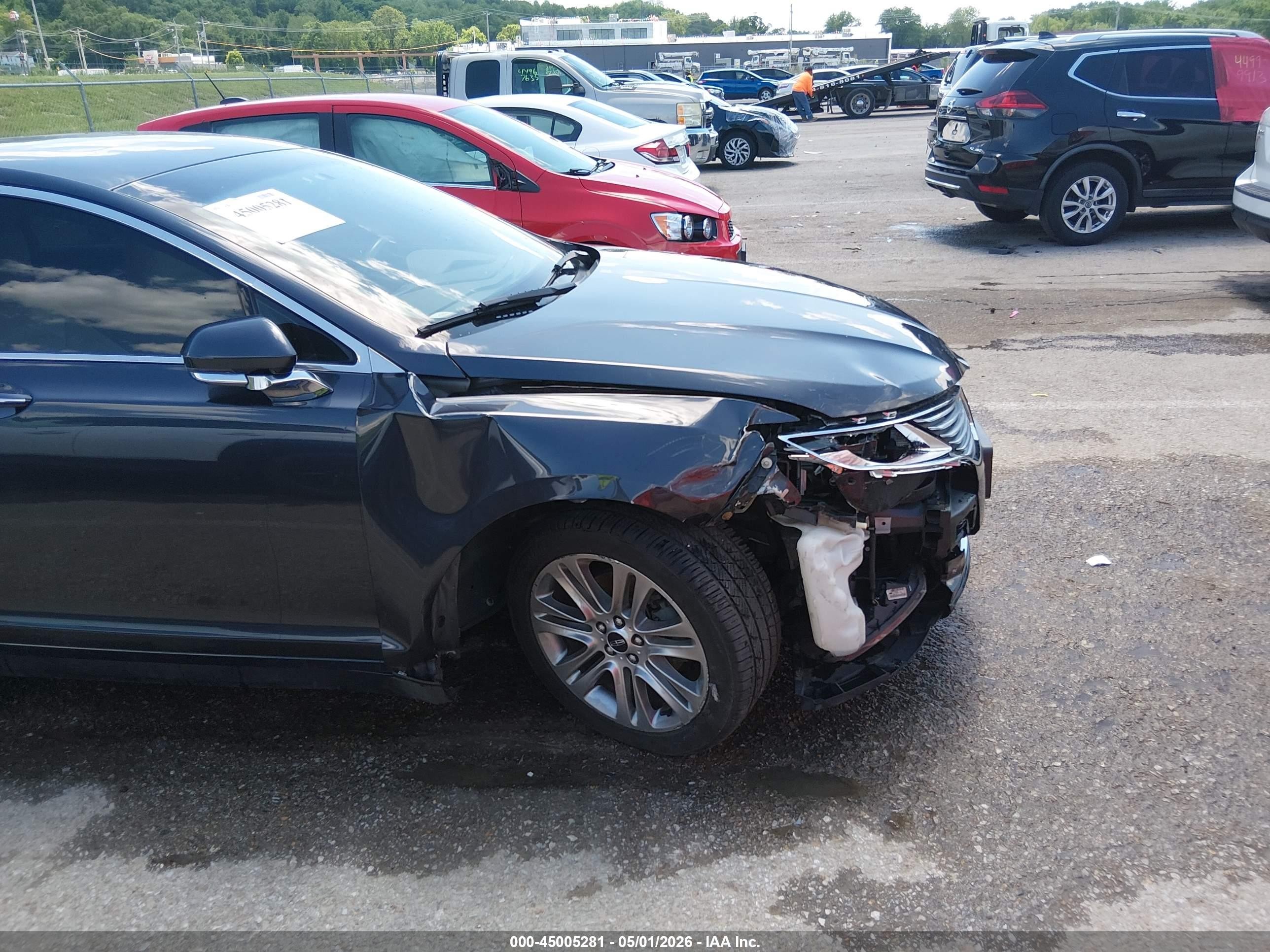 2014 Lincoln Mkz Hybrid   Blue vin: 3LN6L2LU6ER814085