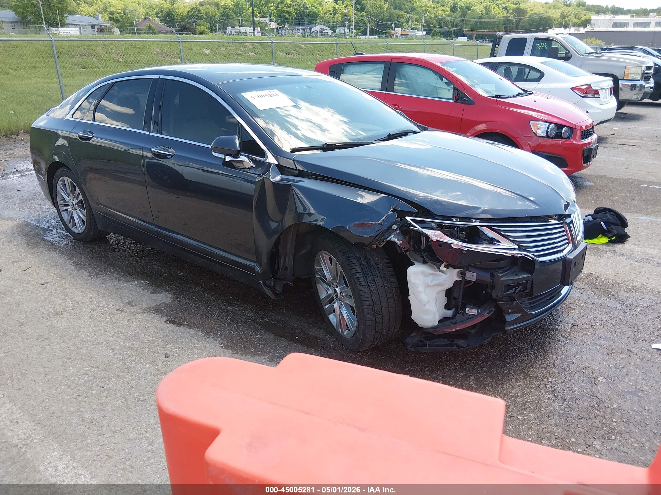 2014 Lincoln Mkz Hybrid   Blue vin: 3LN6L2LU6ER814085