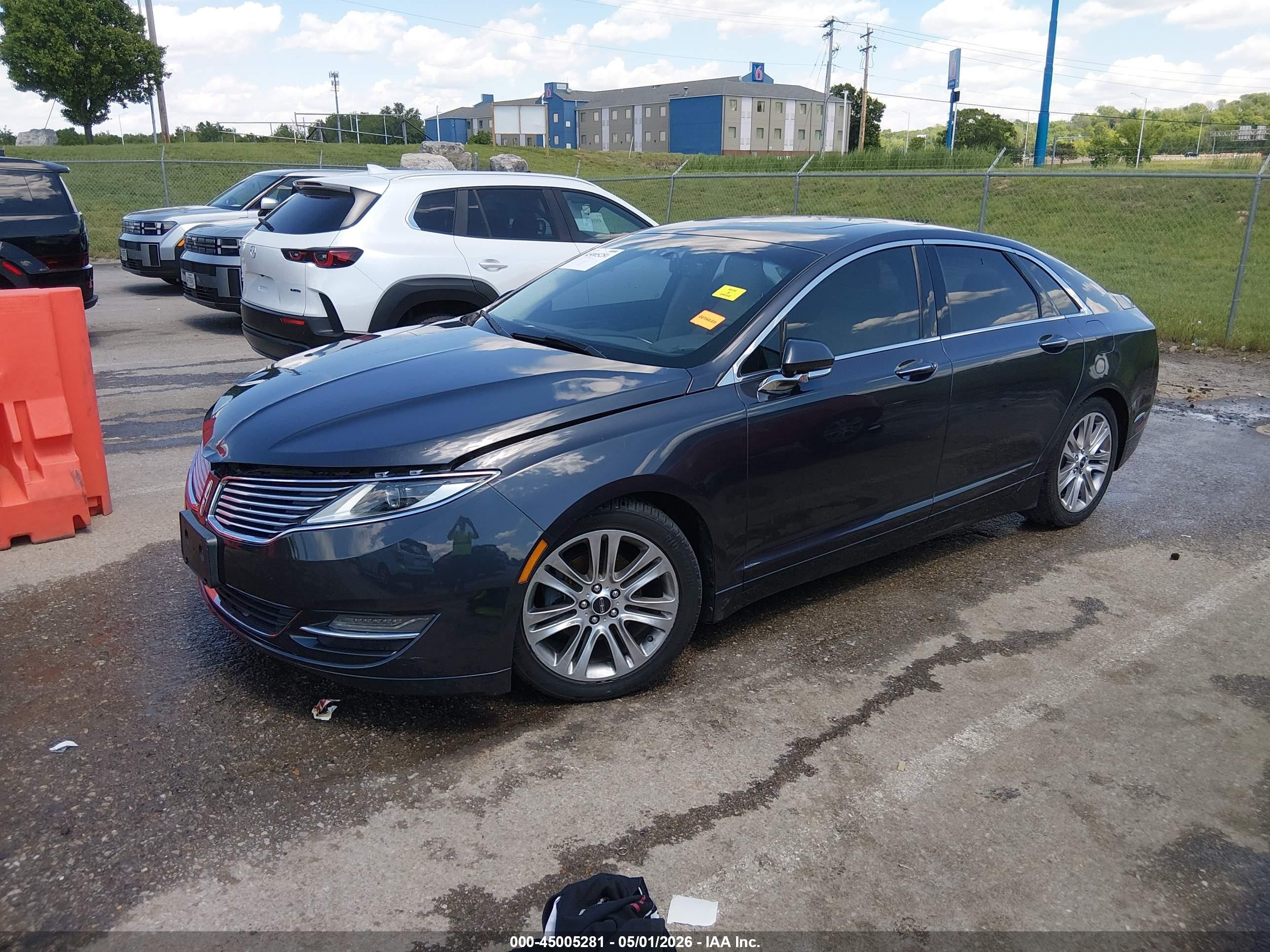 2014 Lincoln Mkz Hybrid   Blue vin: 3LN6L2LU6ER814085