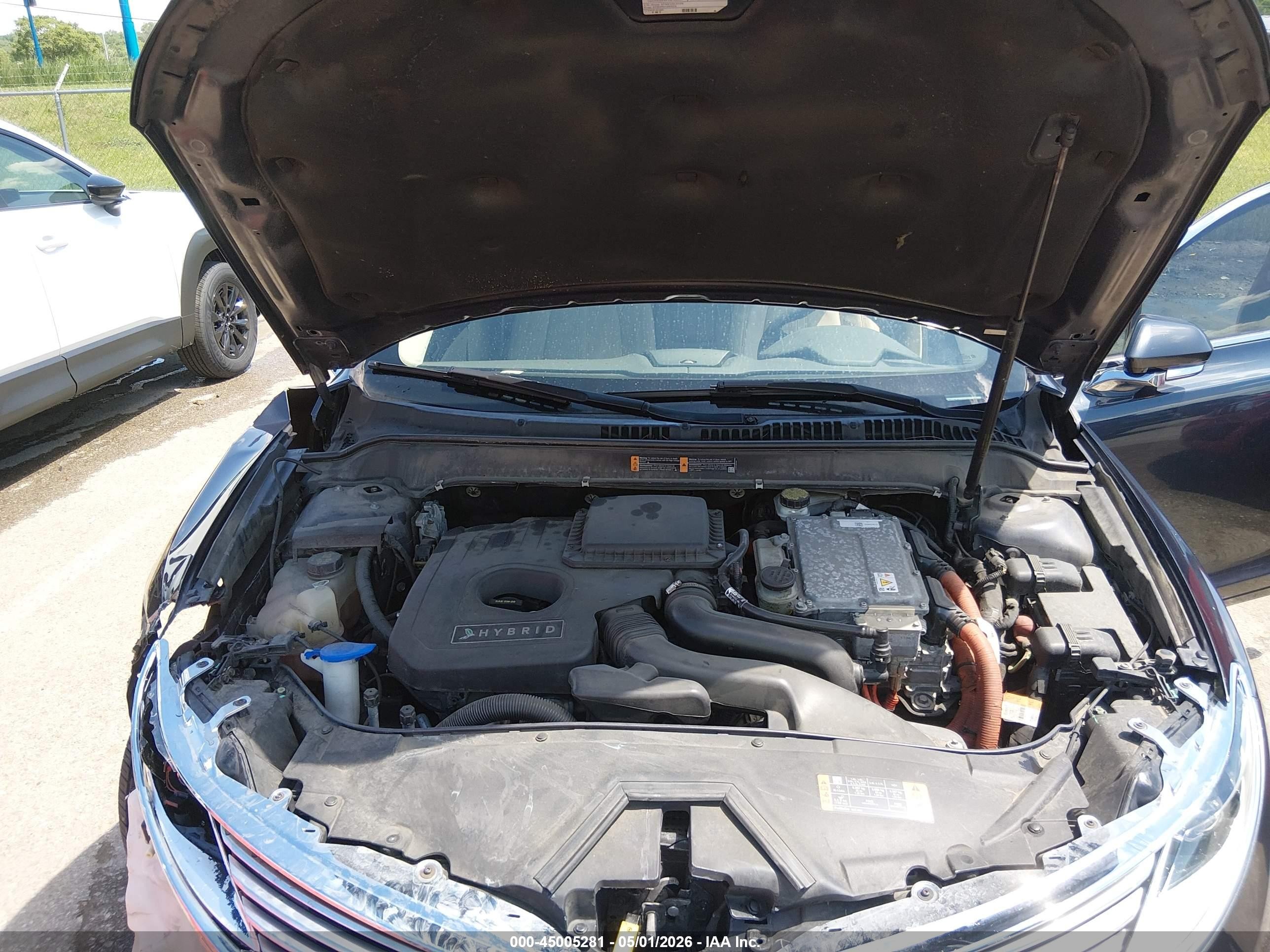 2014 Lincoln Mkz Hybrid   Blue vin: 3LN6L2LU6ER814085
