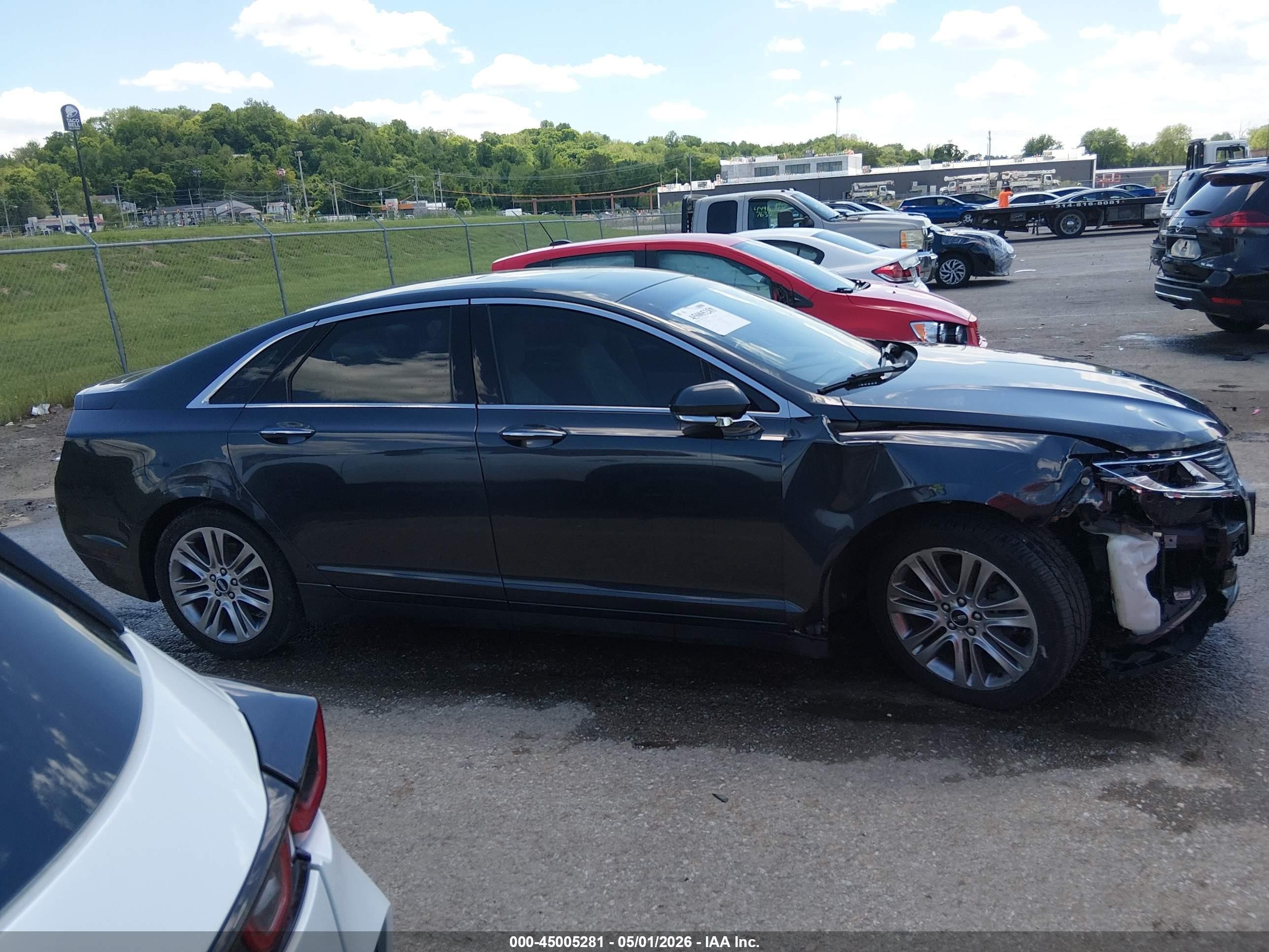 2014 Lincoln Mkz Hybrid   Blue vin: 3LN6L2LU6ER814085