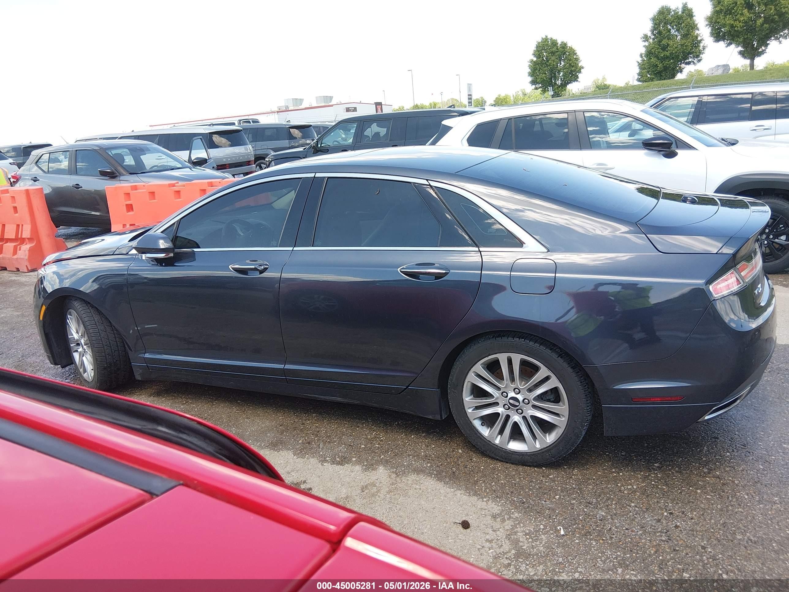 2014 Lincoln Mkz Hybrid   Blue vin: 3LN6L2LU6ER814085