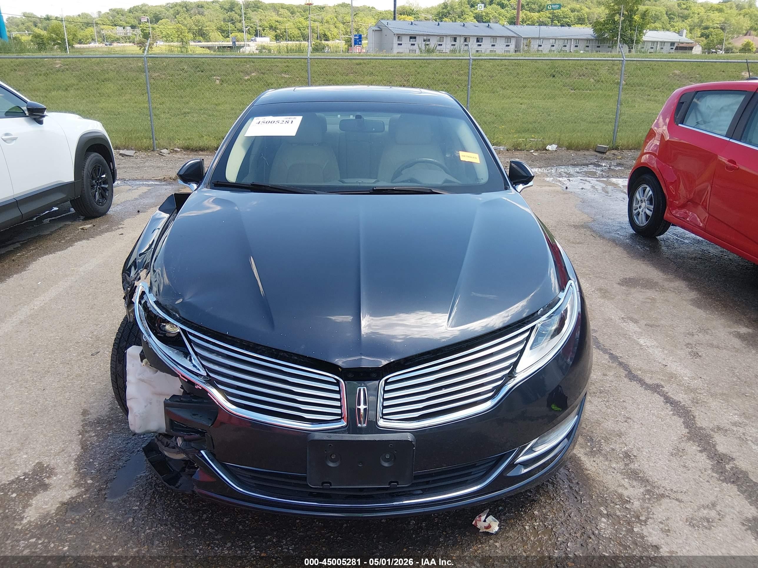 2014 Lincoln Mkz Hybrid   Blue vin: 3LN6L2LU6ER814085