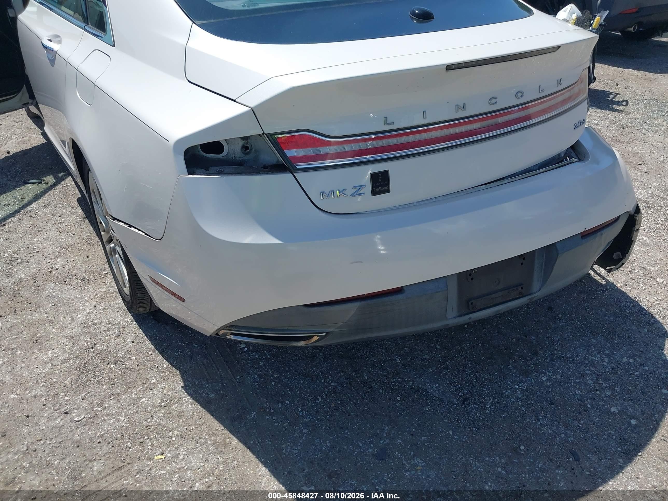 2014 Lincoln Mkz Hybrid   White vin: 3LN6L2LU6ER825264