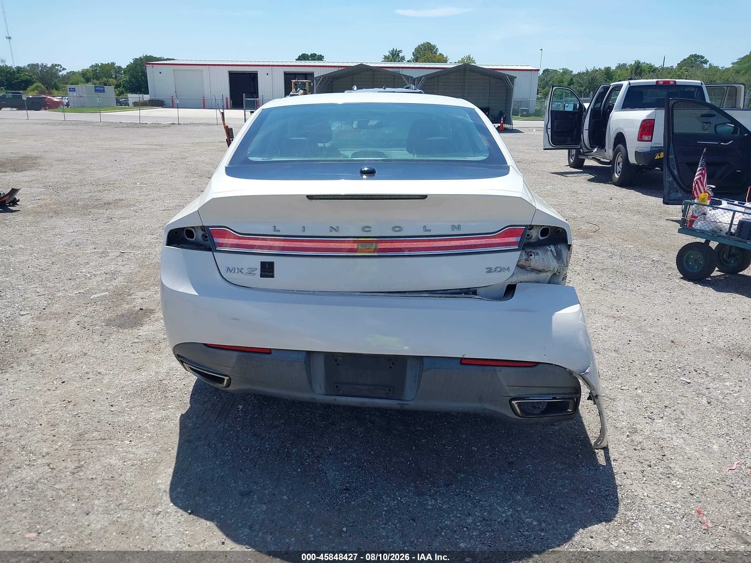 2014 Lincoln Mkz Hybrid   White vin: 3LN6L2LU6ER825264
