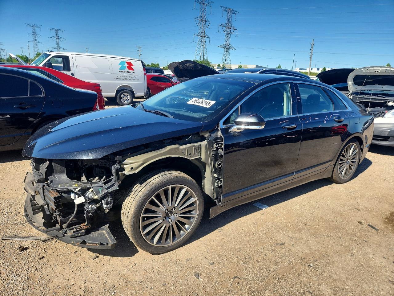 2014 Lincoln Mkz Hybrid Black vin: 3LN6L2LU6ER825555