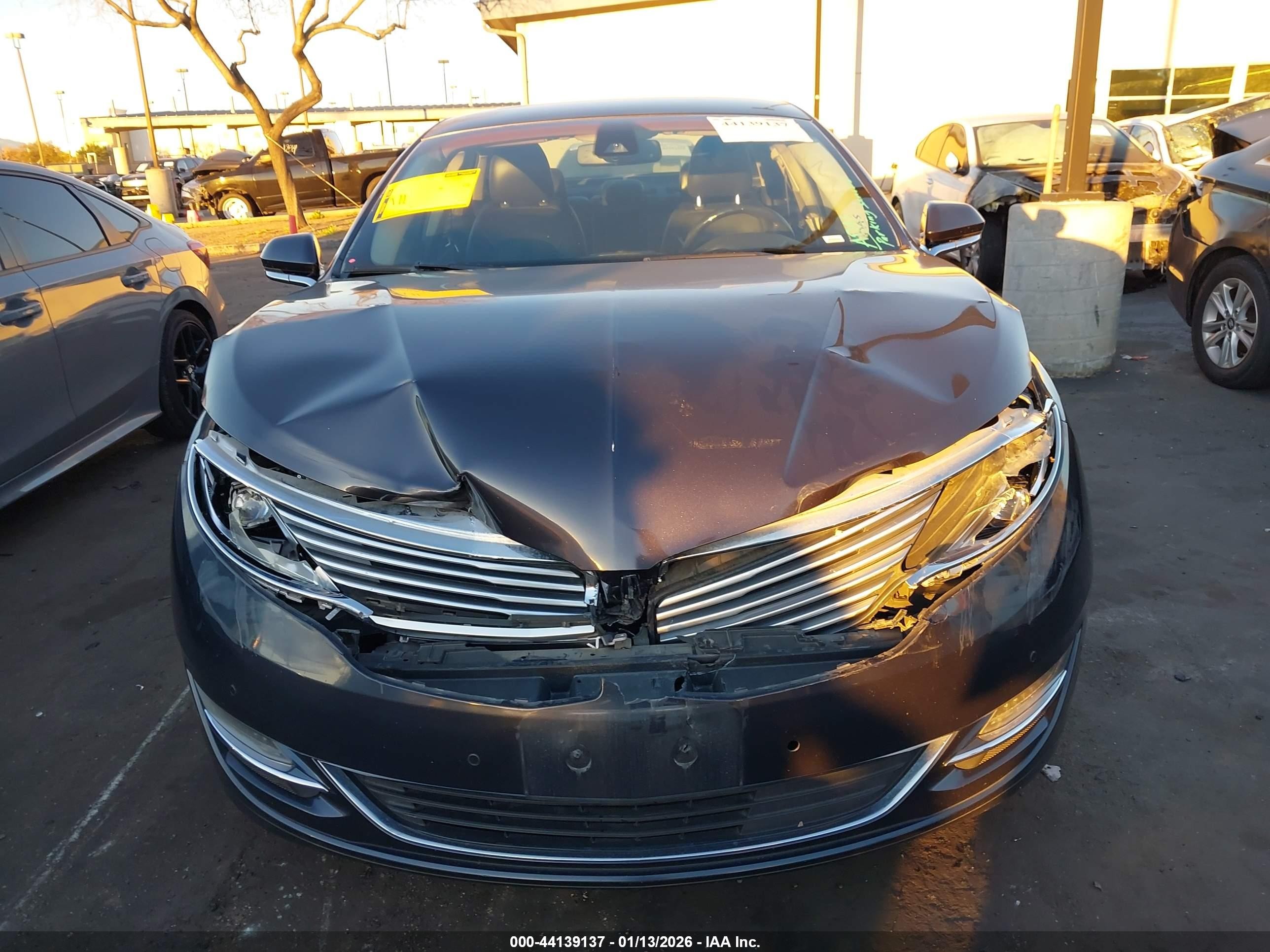 2013 Lincoln Mkz Hybrid   Серый vin: 3LN6L2LU7DR814675