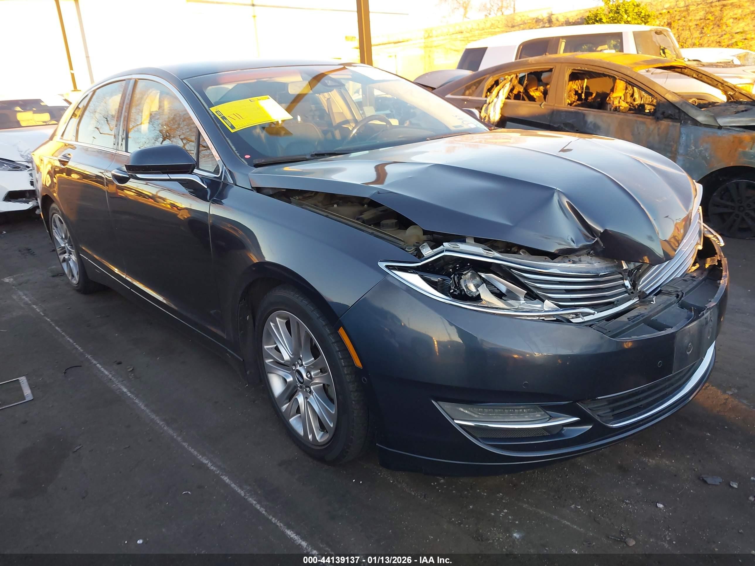 2013 Lincoln Mkz Hybrid   Серый vin: 3LN6L2LU7DR814675