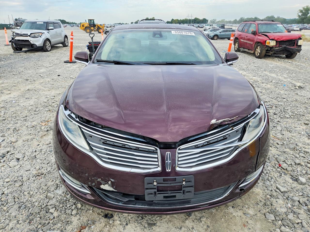 2013 Lincoln Mkz Hybrid Burgundy vin: 3LN6L2LU7DR816619