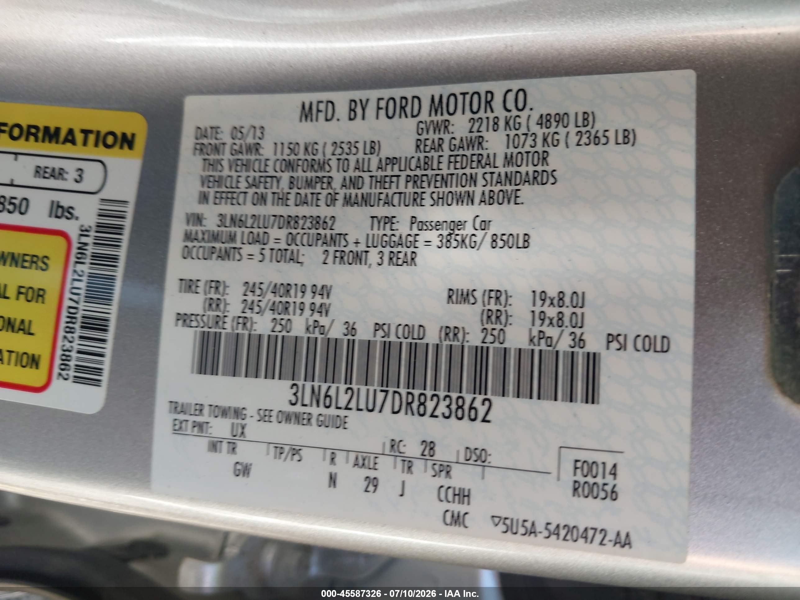2013 Lincoln Mkz Hybrid   Серебряный vin: 3LN6L2LU7DR823862