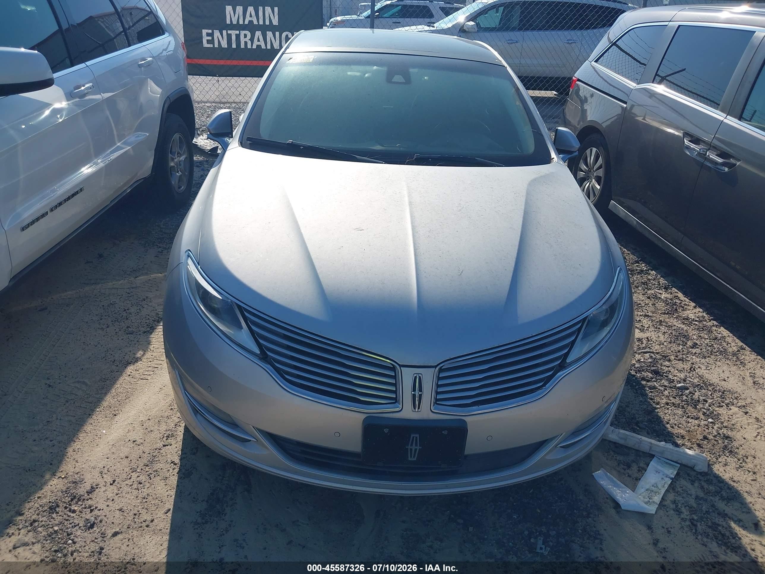2013 Lincoln Mkz Hybrid   Серебряный vin: 3LN6L2LU7DR823862