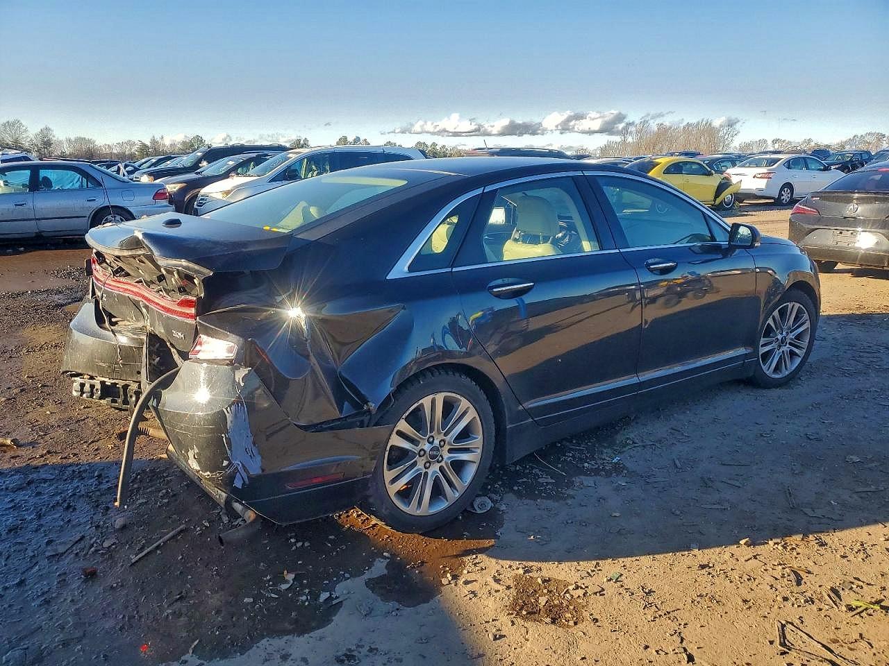 2014 Lincoln Mkz Hybrid Black vin: 3LN6L2LU7ER808439