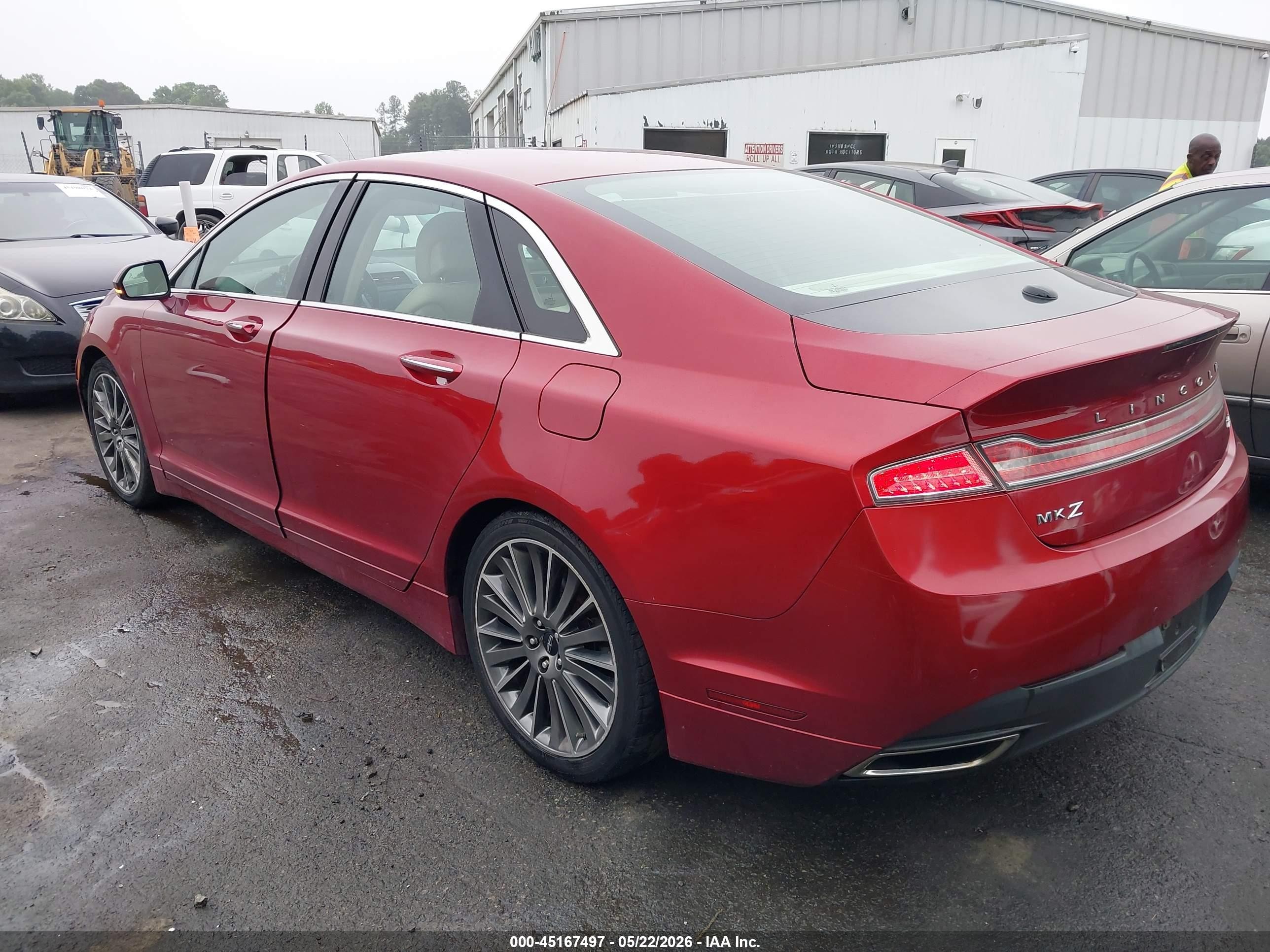 2014 Lincoln Mkz Hybrid   Red vin: 3LN6L2LU7ER814564