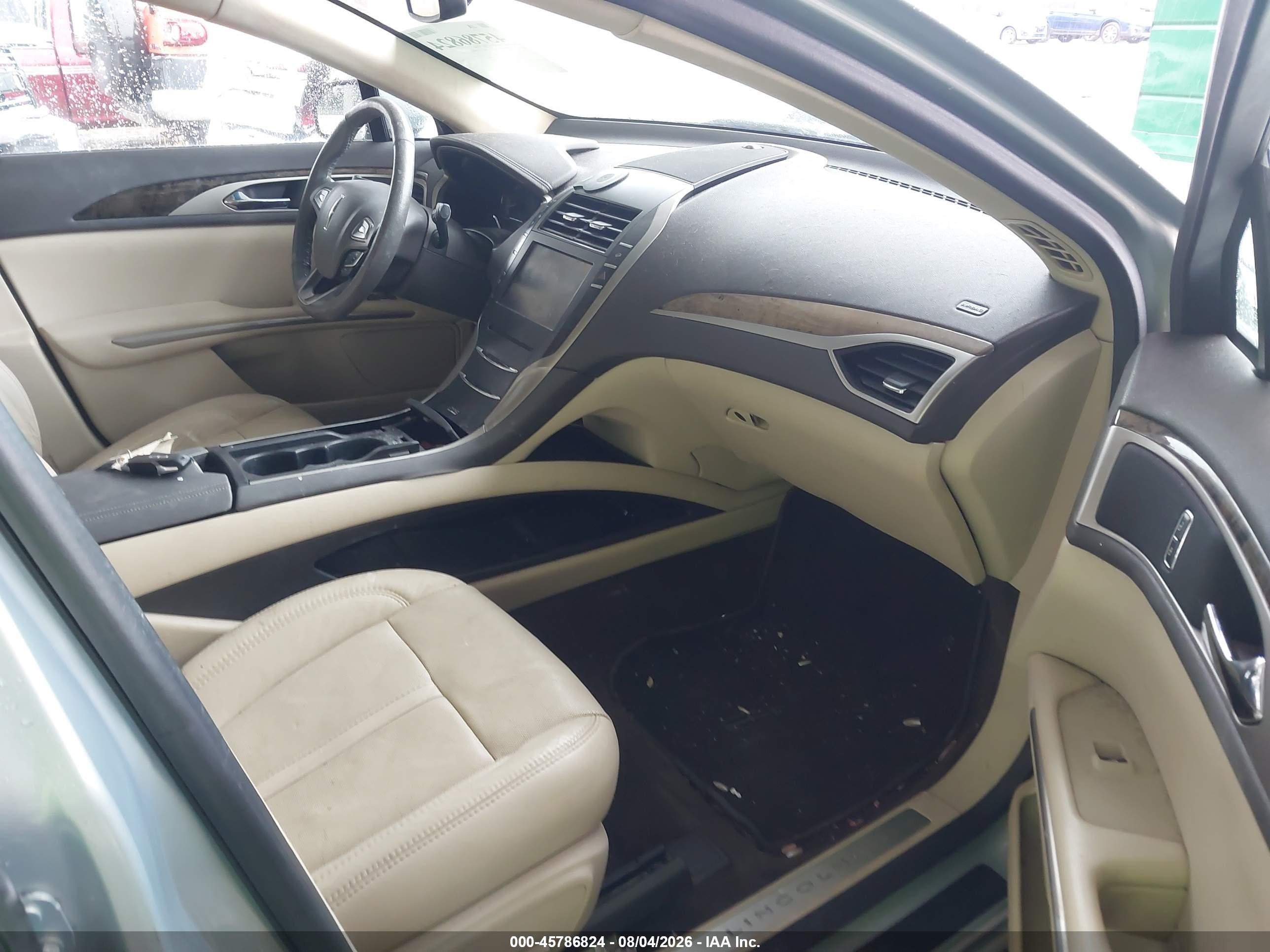 2014 Lincoln Mkz Hybrid   Blue vin: 3LN6L2LU7ER828660