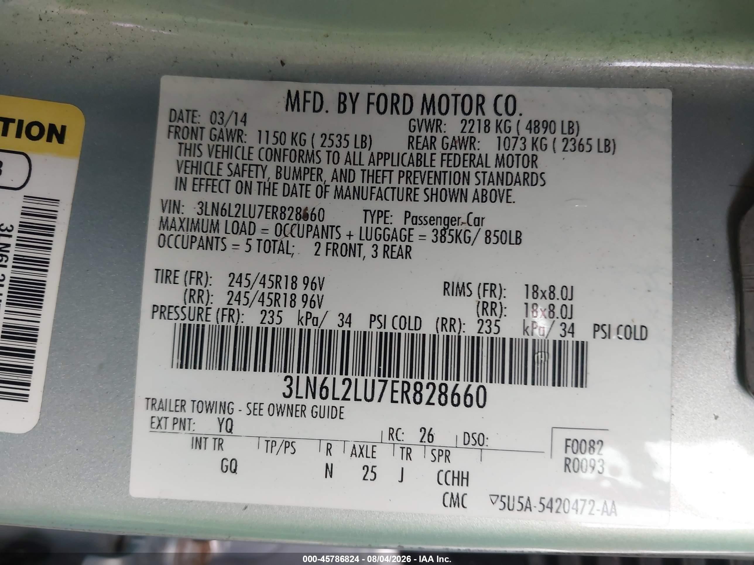 2014 Lincoln Mkz Hybrid   Blue vin: 3LN6L2LU7ER828660