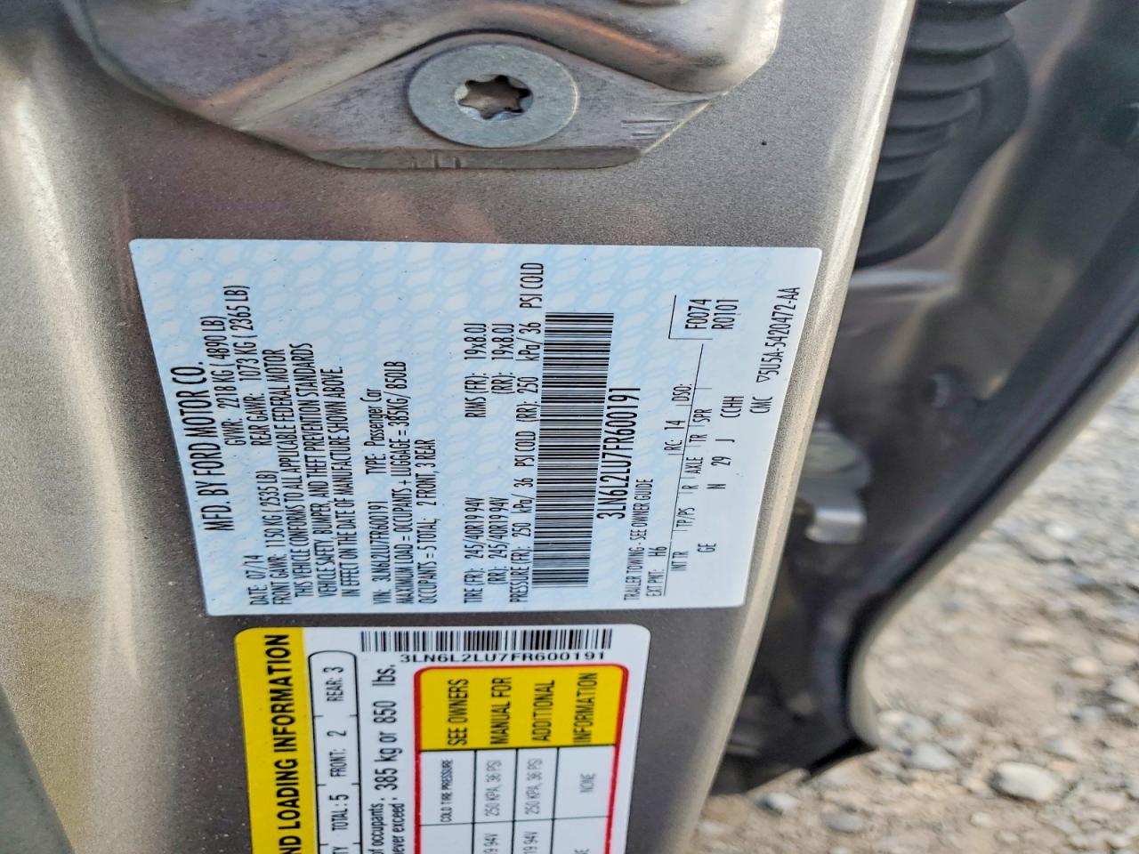 2015 Lincoln Mkz Hybrid Серый vin: 3LN6L2LU7FR600191