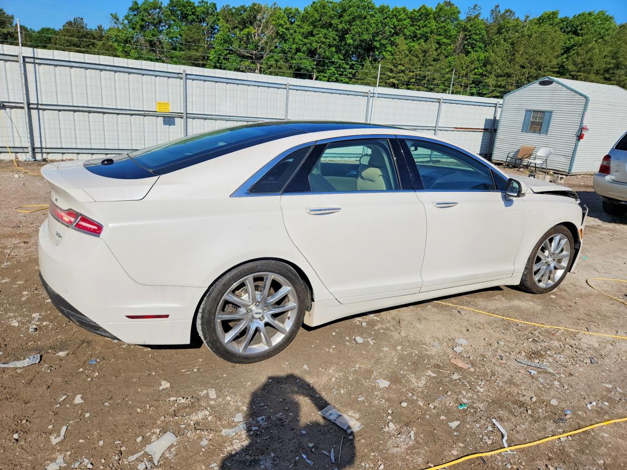 2015 Lincoln Mkz Hybrid White vin: 3LN6L2LU7FR610221