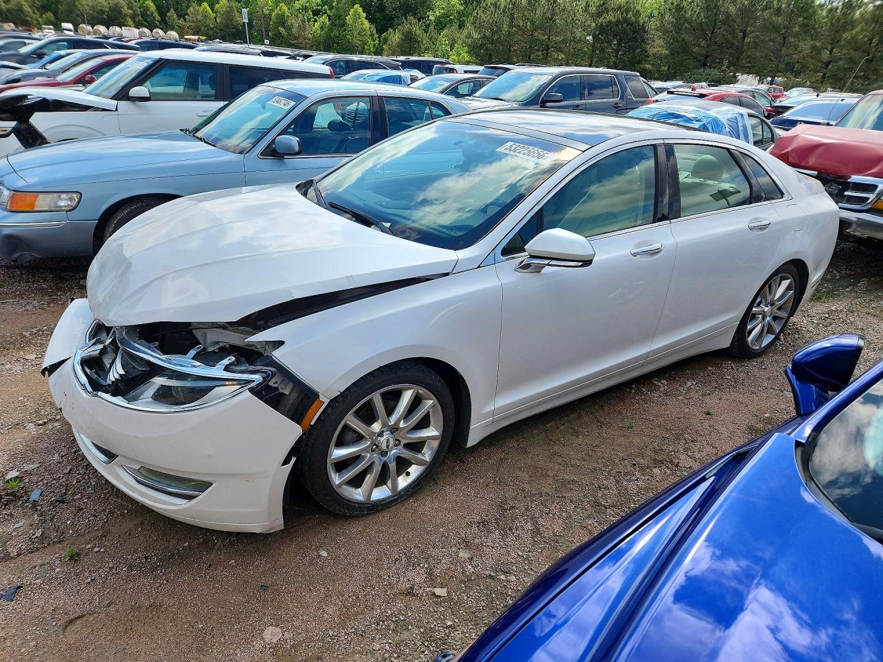 2015 Lincoln Mkz Hybrid White vin: 3LN6L2LU7FR610221