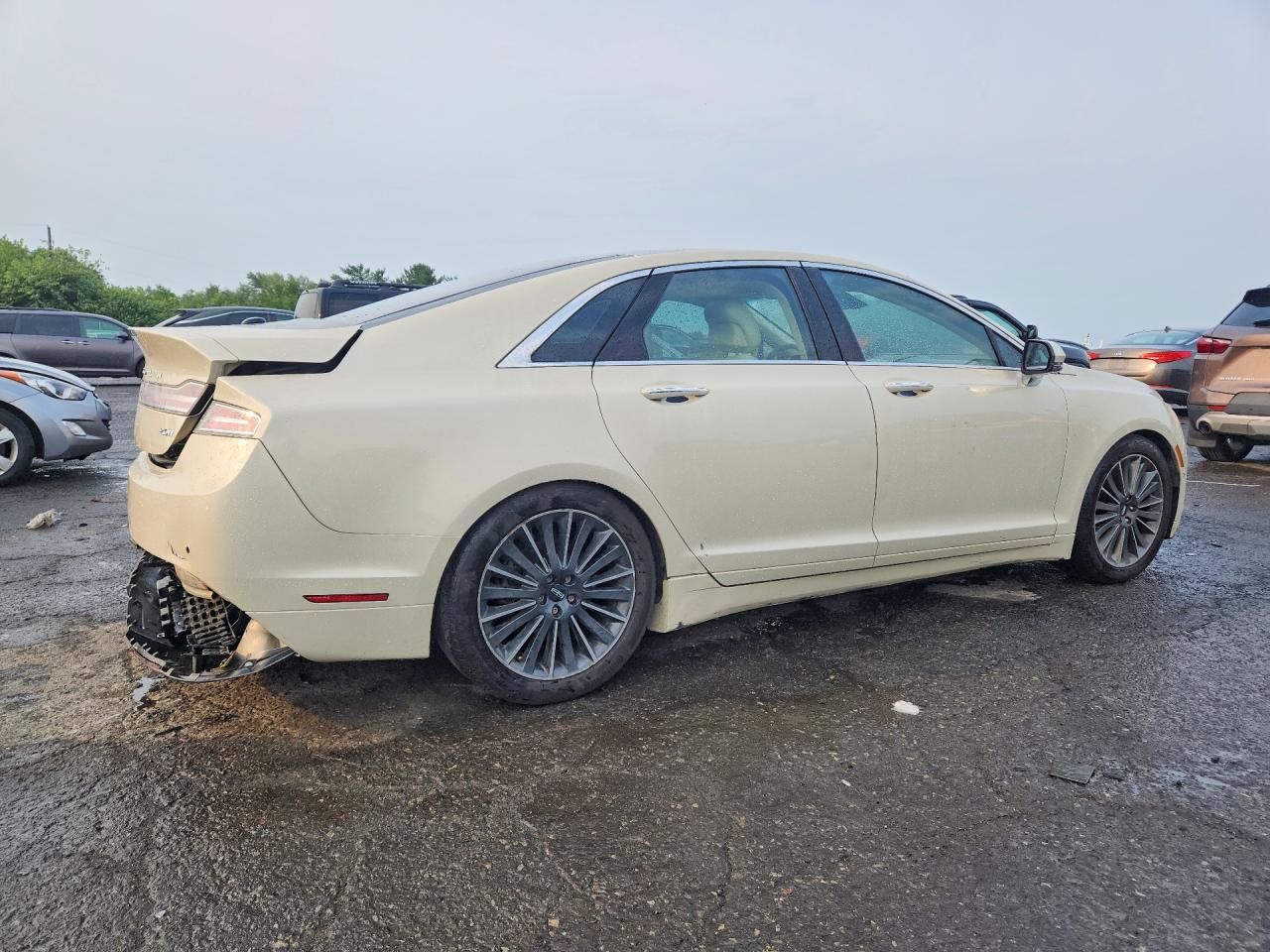 2015 Lincoln Mkz Hybrid Beige vin: 3LN6L2LU7FR621736