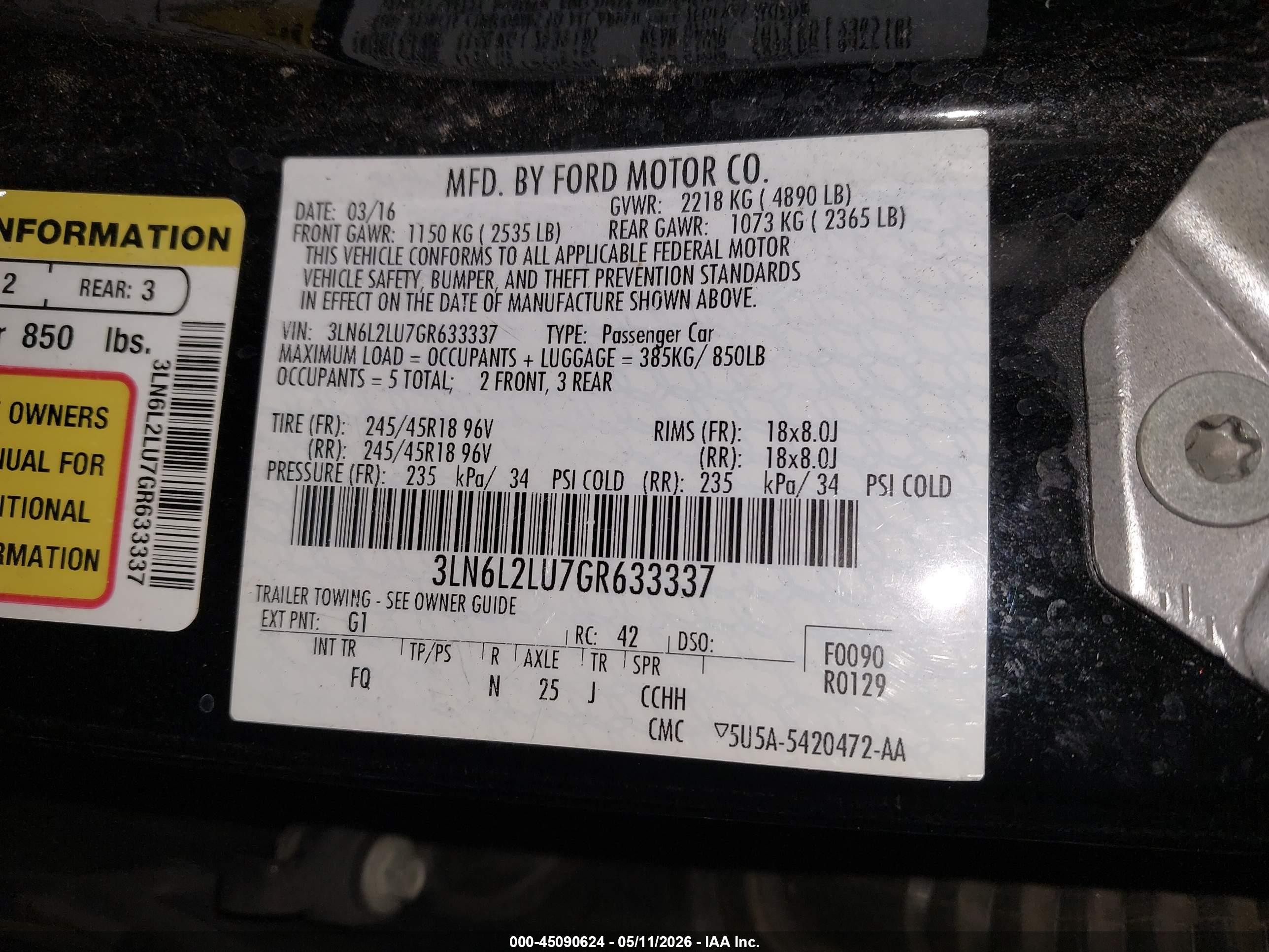 2016 Lincoln Mkz Hybrid   Черный vin: 3LN6L2LU7GR633337