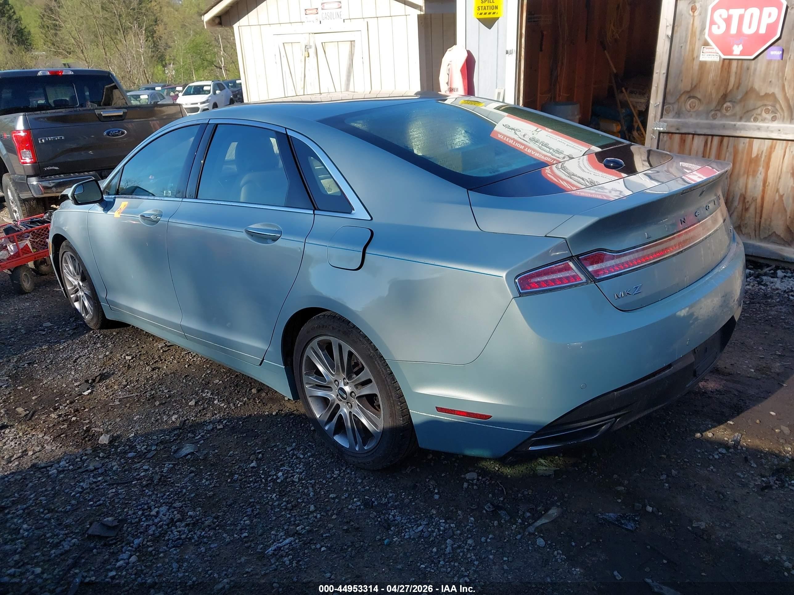 2013 Lincoln Mkz Hybrid   Light Blue vin: 3LN6L2LU8DR813289