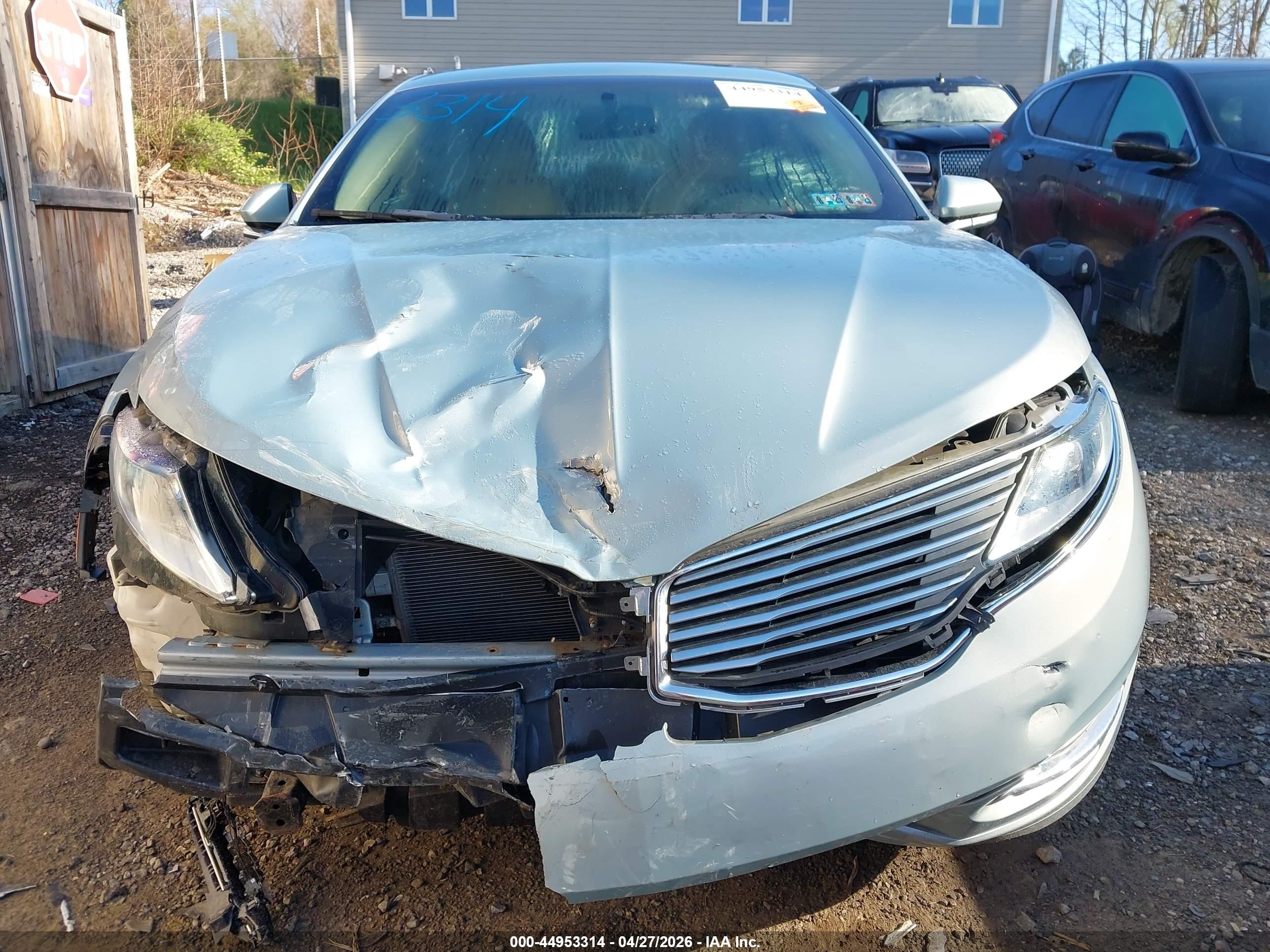 2013 Lincoln Mkz Hybrid   Light Blue vin: 3LN6L2LU8DR813289