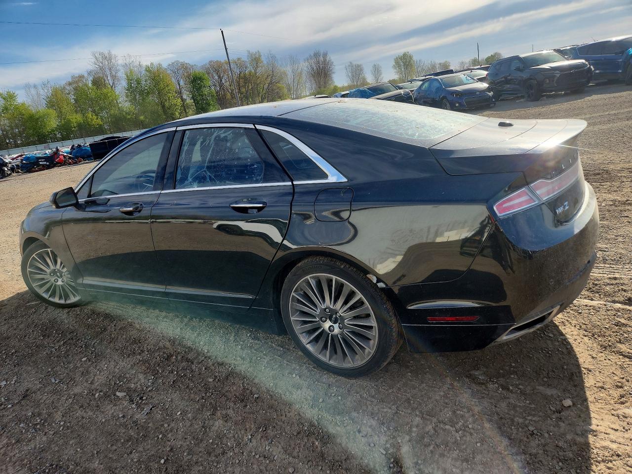 2013 Lincoln Mkz Hybrid Black vin: 3LN6L2LU8DR828746