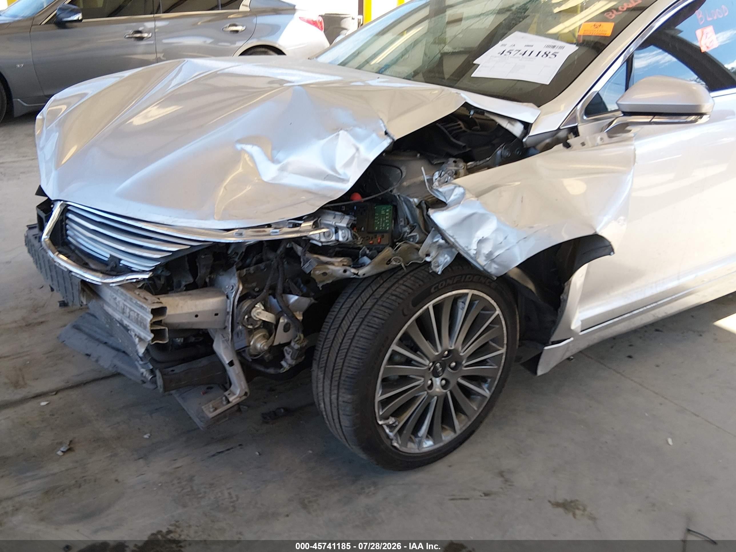 2014 Lincoln Mkz Hybrid   Silver vin: 3LN6L2LU8ER805551