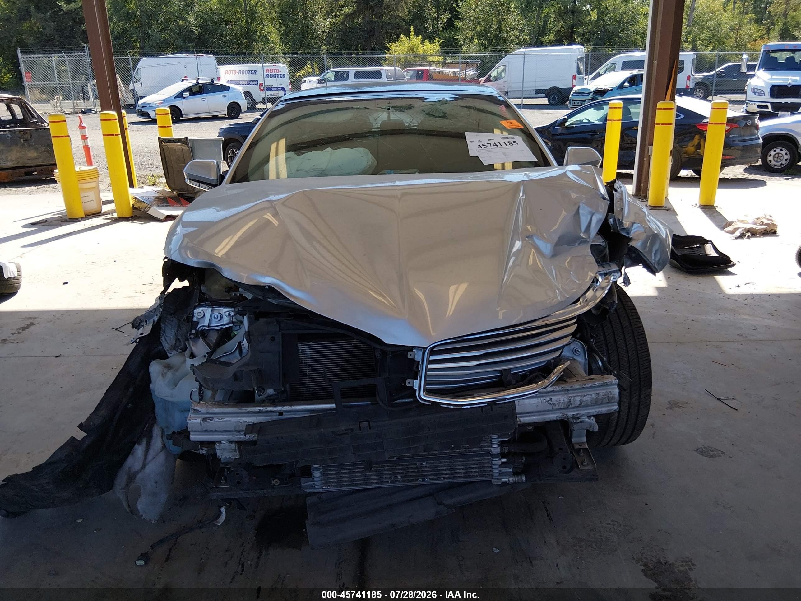 2014 Lincoln Mkz Hybrid   Silver vin: 3LN6L2LU8ER805551