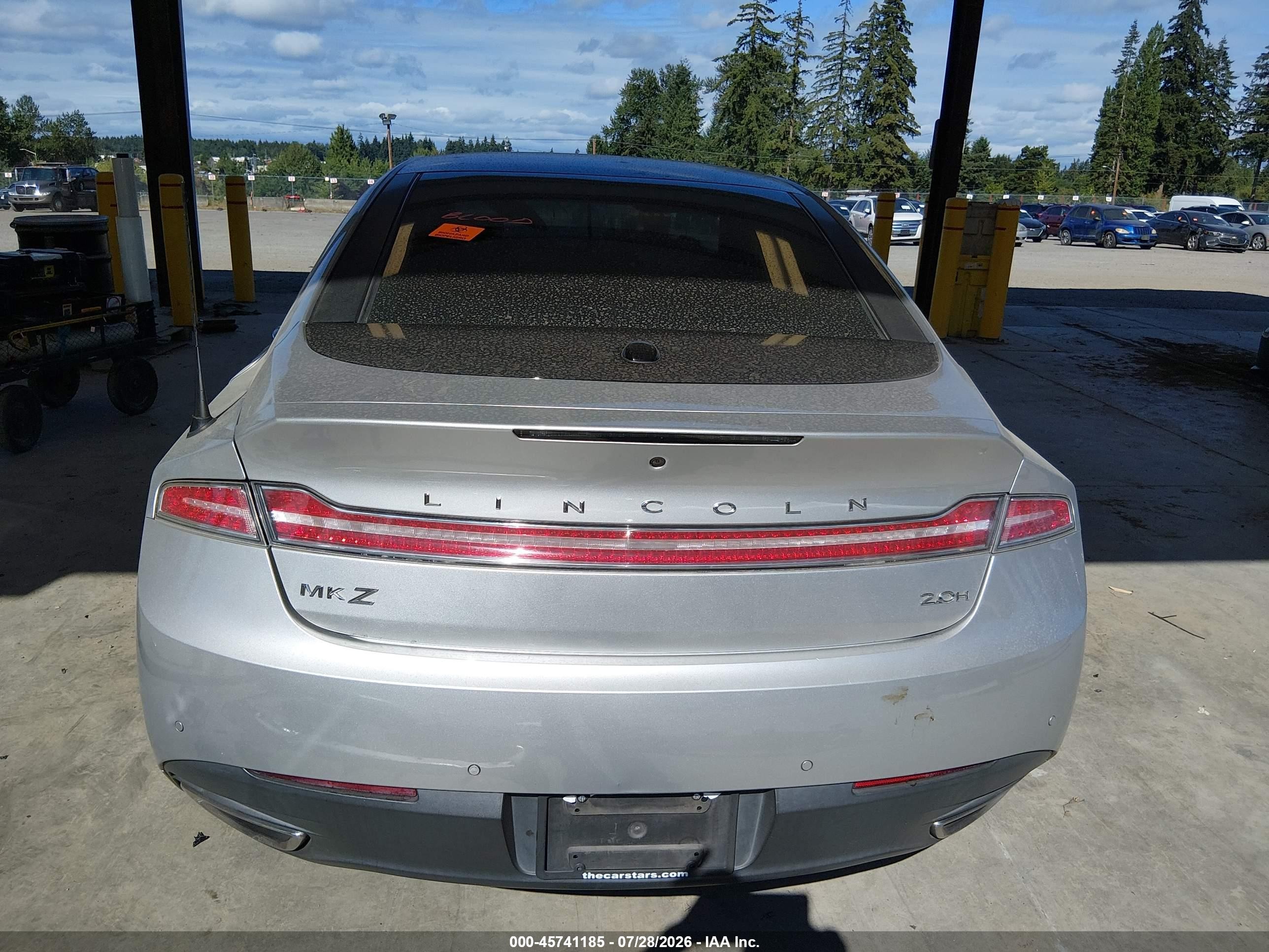 2014 Lincoln Mkz Hybrid   Silver vin: 3LN6L2LU8ER805551