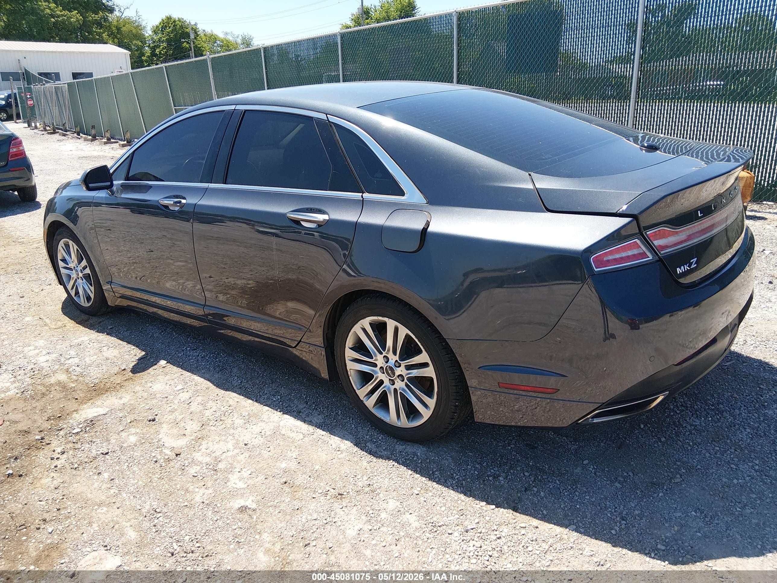 2014 Lincoln Mkz Hybrid   Gray vin: 3LN6L2LU8ER805971