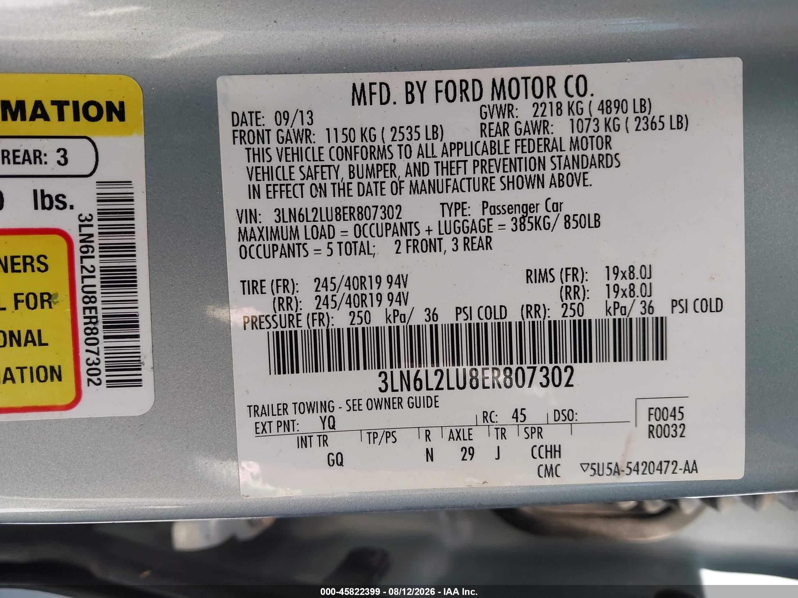 2014 Lincoln Mkz Hybrid   Light Blue vin: 3LN6L2LU8ER807302