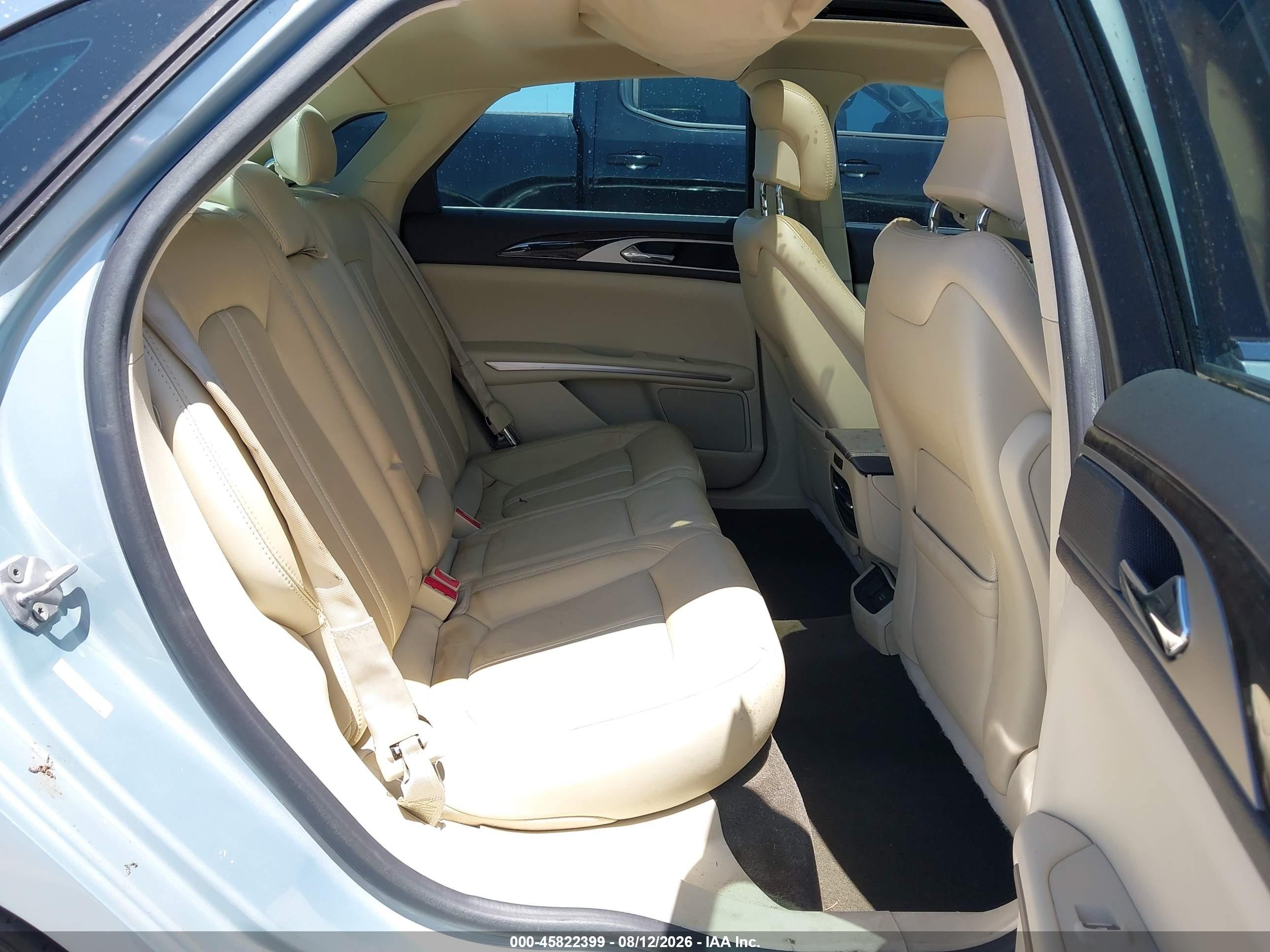 2014 Lincoln Mkz Hybrid   Light Blue vin: 3LN6L2LU8ER807302