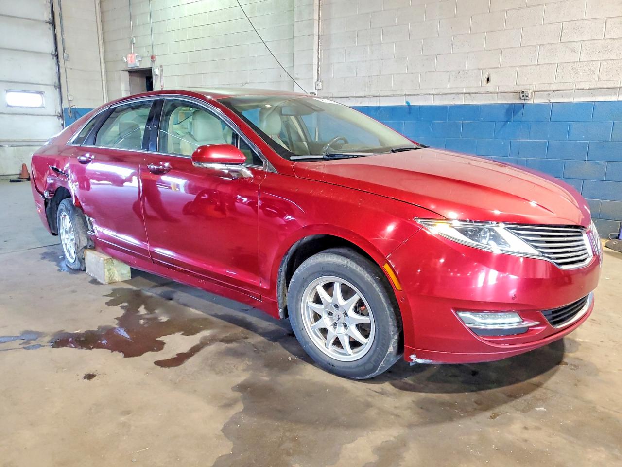2014 Lincoln Mkz Hybrid Red vin: 3LN6L2LU8ER807994