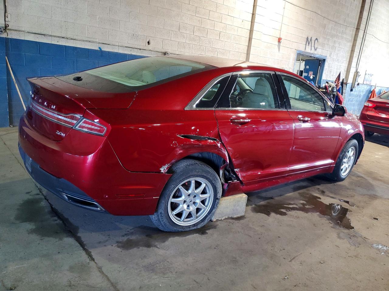 2014 Lincoln Mkz Hybrid Red vin: 3LN6L2LU8ER807994