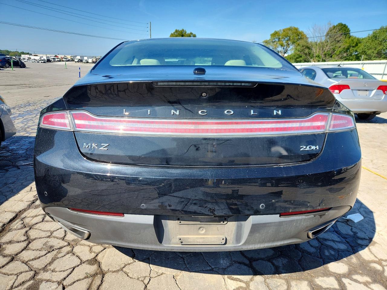 2014 Lincoln Mkz Hybrid Black vin: 3LN6L2LU8ER810619