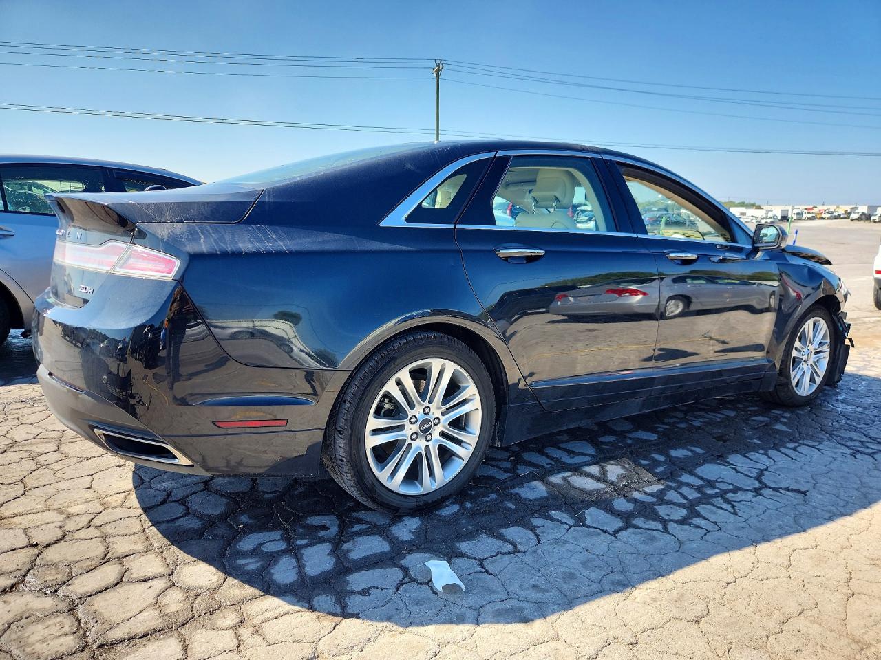 2014 Lincoln Mkz Hybrid Black vin: 3LN6L2LU8ER810619
