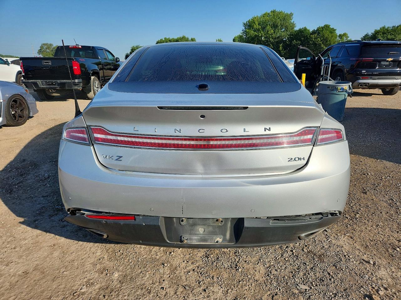 2014 Lincoln Mkz Hybrid Silver vin: 3LN6L2LU8ER811270