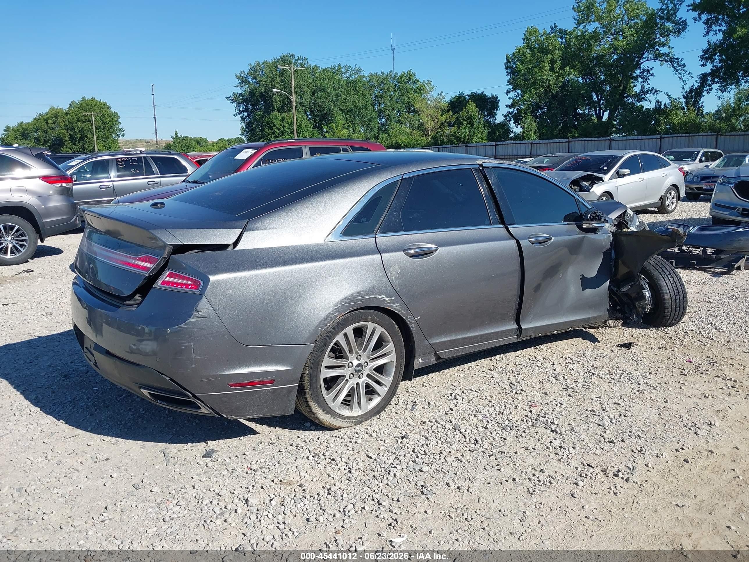 2014 Lincoln Mkz Hybrid   Gray vin: 3LN6L2LU8ER812323
